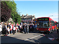 Cheering on the bus