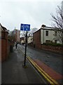 Looking north-northeast from Wilkinson Street into Brunswick Street