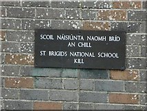 H5709 : Plaque, St Brigid's National School Kill by Kenneth  Allen