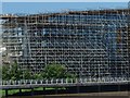 Newport university building under scaffolding