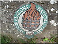 Brecon Beacons National Park emblem near Abergavenny