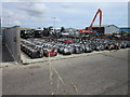 Truck engines all in a row