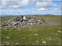 NO2773 : Driesh Trig Point and Cairn by G Laird