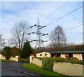 Electricity pylon, Rudry