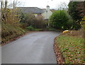 Bend in the road opposite Ty-yr-efail