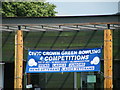 2012 Crown Green Bowling Civics, Hillsborough Park, Sheffield - Banner on the Club House