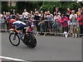 TQ1567 : The crowd cheers on Team GB, Olympics cycling time trial by David Hawgood