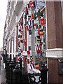 TQ2981 : Display of flags, Great Marlborough Street, Soho W1 by Christopher Hilton