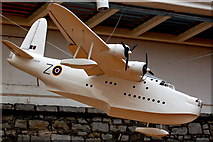 R2451 : Foynes - Main Street - Foynes Flying Boat Museum - Small Flying Boat Model by Joseph Mischyshyn