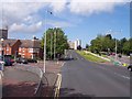 The A6 enters Preston city centre