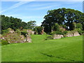 The overgrown ruins of Lindores Abbey