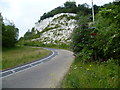 The chalk cliff of Blue Bell Hill