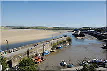 SW9275 : Low tide, Padstow outer harbour... by Bill Harrison