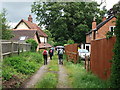 Footpath heads out to the road, Ufton