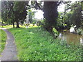 Footpath to church alongside the moat