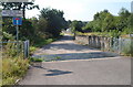 Cattle grid at the southern edge of Navigation Park, Abercynon