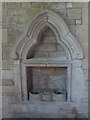 NY8773 : St. Mungo's Church, Simonburn - 13th C double piscina by Mike Quinn
