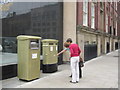 SE2933 : Gold Post Boxes, The Headrow / Cookridge Street, Leeds (4) by Rich Tea