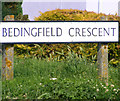 Bedingfield Crescent sign