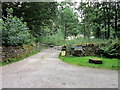 The entrance to North Lees campsite