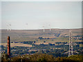SD8318 : View of Scout Moor Wind Farm from Elton Reservoir (2) by David Dixon