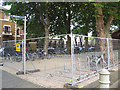 TQ3878 : Temporary cycle parking in the ORNC by Stephen Craven