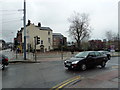 Car at the crossroads of Glossop Road and Upper Hanover Street