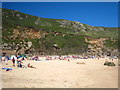 Beach scene at Porthchapel