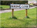 TM3876 : Queens Close sign by Geographer