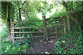 Gate across path in Chedworth