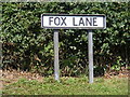 TM4169 : Fox Lane sign by Geographer