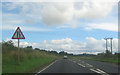 Narrowing of A61 near Yew Bank Quarry