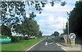 A61 approaching Thwaites Lane crossroads at Monkton