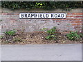 TM4275 : Bramfield Road sign by Geographer