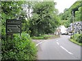 Sign near the bridge