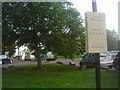 Sign for The Cricketers pub on Stamford Green