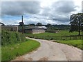 Road to Culverhayes and farm buildings