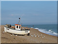 TQ8209 : Fishing boat on Hastings beach by Stephen Craven