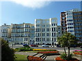 False front at the top of a hotel on Southsea seafront