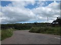 Cott Green junction: the road to Bishopshayne Farm