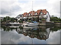 Houses and berths at Hythe Marina Village