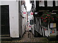 Steps next to The Cherub, leading from Higher Street down to Lower Street