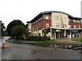 The Travelodge/ Subway building at the junction of Folly Road and the A361