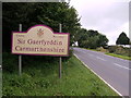 Carmarthen County boundary sign