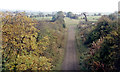 Trackbed  eastward from Castle Bytham towards Bourne, 1986