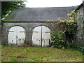 Old coach house doors at Y Plas, Machynlleth