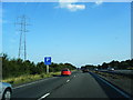 A34 and pylon near Drayton