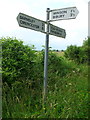 SP0707 : Signpost near Barnsley Wold by Nigel Mykura