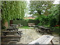 The beer garden at the Anchor Inn