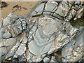 NH7661 : Folded Rock by Anne Burgess